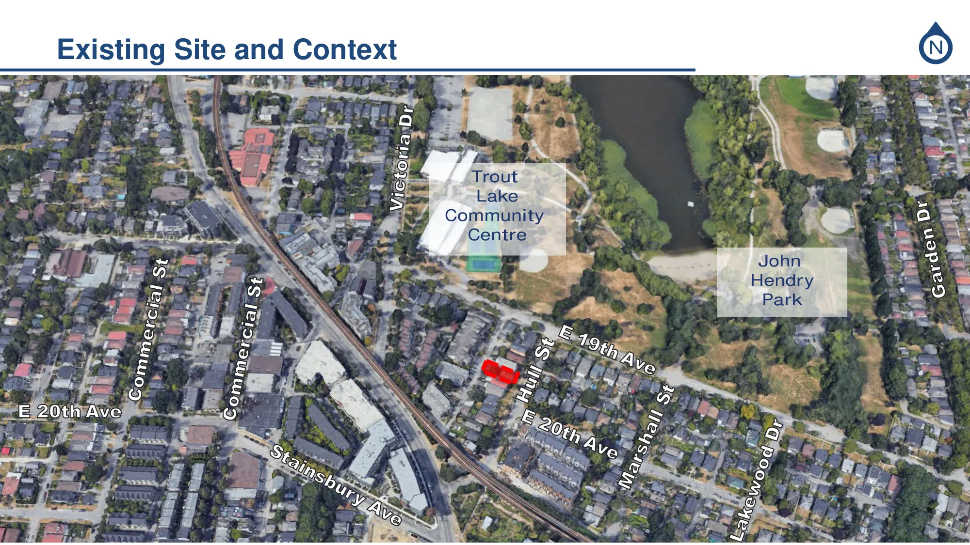 3539 Hull Street and its position relative to block eligibility zones, arterials, and neighbourhood amenities across Vancouver.